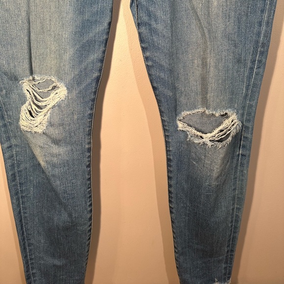 Madewell Jeans Womens 29 ankle 9" High Rise Skinny Distressed J6523 raw hem - Picture 9 of 10